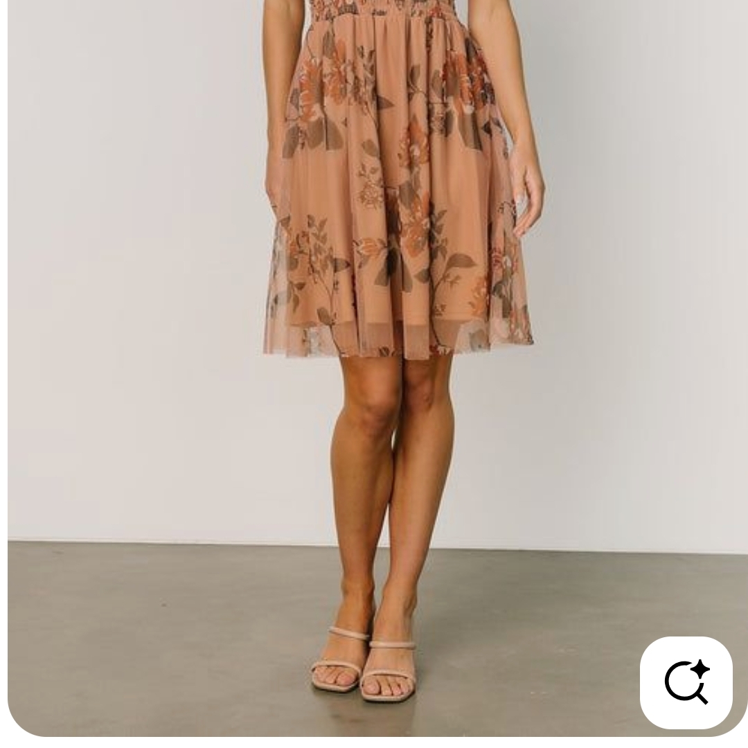 Baltic Born Floral A-Line Skirt In Tan